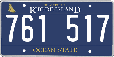 RI license plate 761517