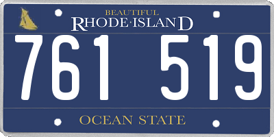 RI license plate 761519