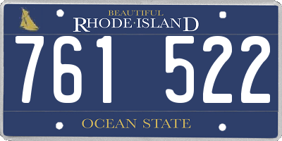 RI license plate 761522