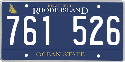 RI license plate 761526