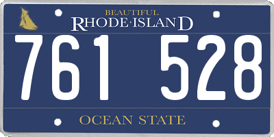 RI license plate 761528