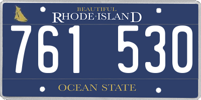 RI license plate 761530