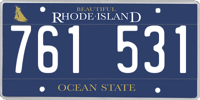 RI license plate 761531