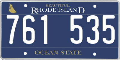 RI license plate 761535