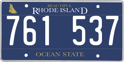 RI license plate 761537