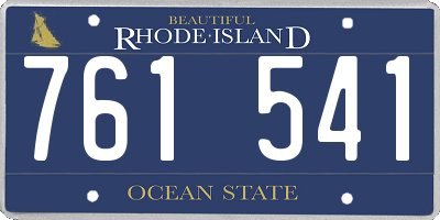 RI license plate 761541