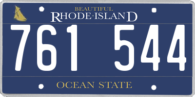 RI license plate 761544