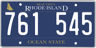 RI license plate 761545