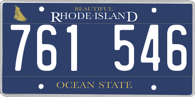 RI license plate 761546