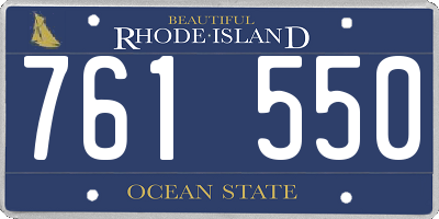 RI license plate 761550