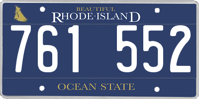 RI license plate 761552