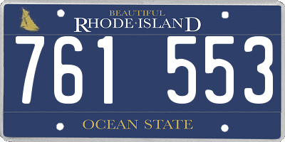 RI license plate 761553