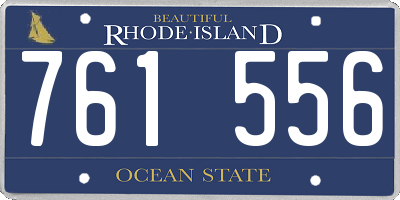 RI license plate 761556