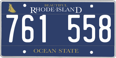 RI license plate 761558