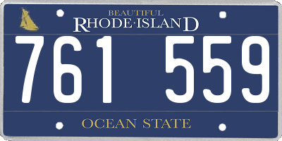RI license plate 761559
