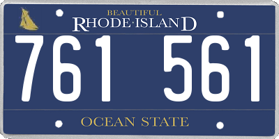 RI license plate 761561
