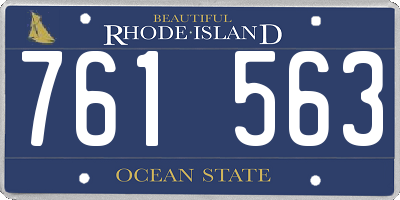 RI license plate 761563