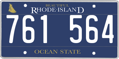 RI license plate 761564