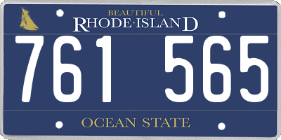 RI license plate 761565