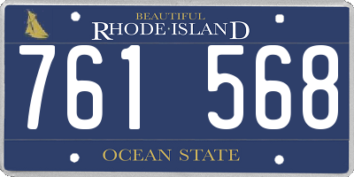 RI license plate 761568