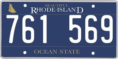 RI license plate 761569