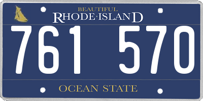 RI license plate 761570