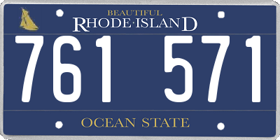 RI license plate 761571