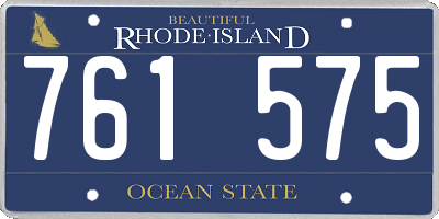 RI license plate 761575