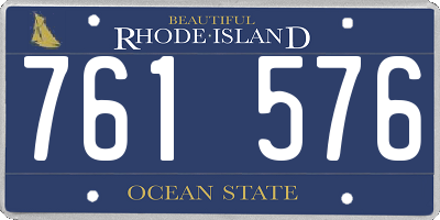 RI license plate 761576