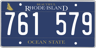 RI license plate 761579