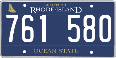 RI license plate 761580