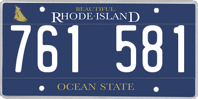 RI license plate 761581