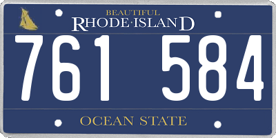 RI license plate 761584