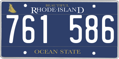 RI license plate 761586