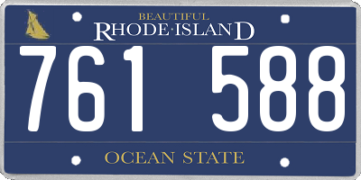 RI license plate 761588