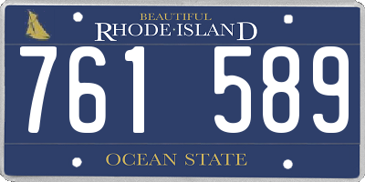 RI license plate 761589