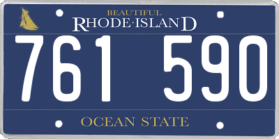 RI license plate 761590