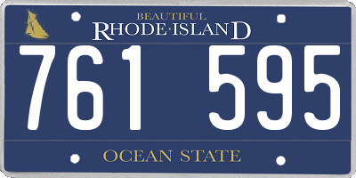 RI license plate 761595