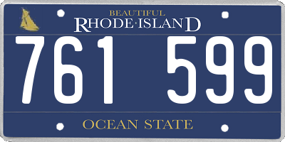 RI license plate 761599