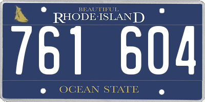 RI license plate 761604
