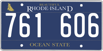 RI license plate 761606