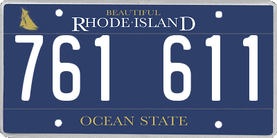 RI license plate 761611