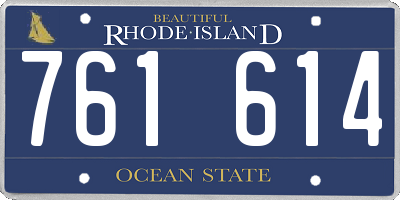 RI license plate 761614