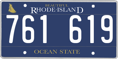 RI license plate 761619