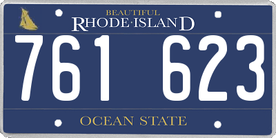 RI license plate 761623