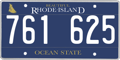 RI license plate 761625