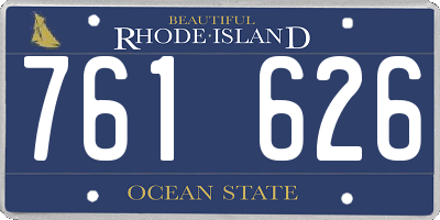 RI license plate 761626
