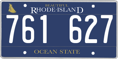 RI license plate 761627