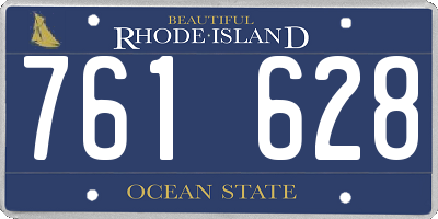 RI license plate 761628