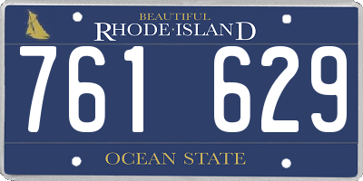 RI license plate 761629